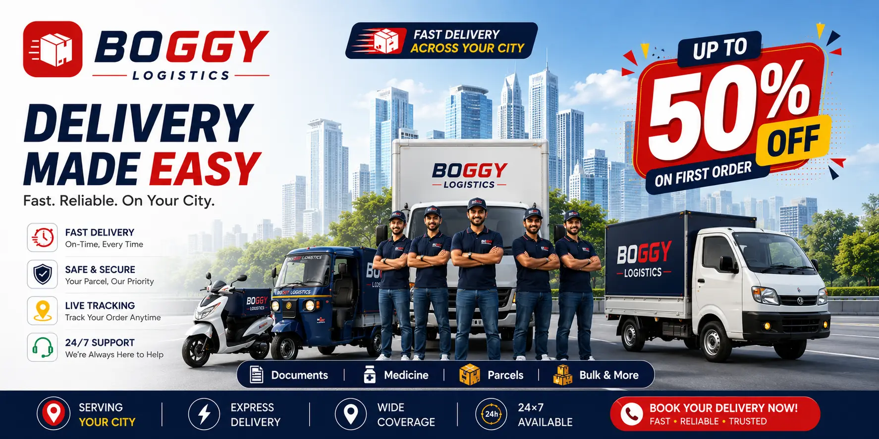 Boggy Logistics App on Mobile